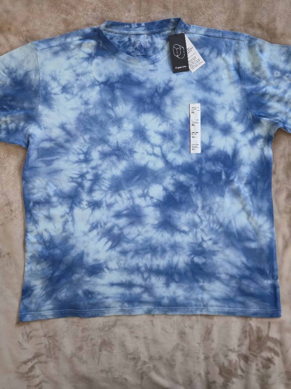 NWT Original Use Blue Tie Dye Short Sleeve T-Shirt Men's XL